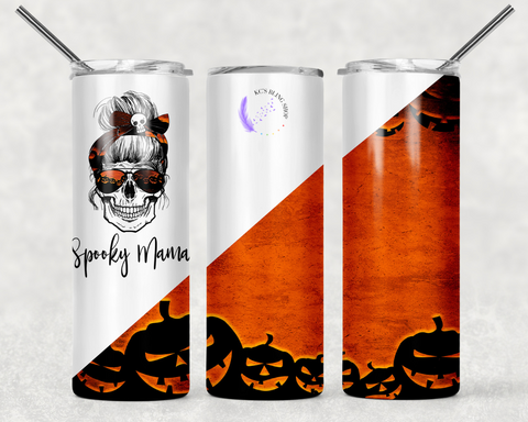 KC'S Bling Shop - Spooky Mama Pumpkin Tumbler