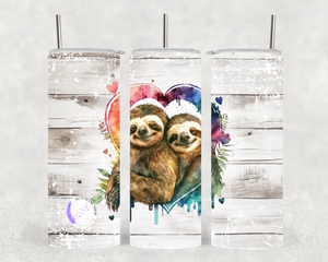 KC'S Bling Shop - Sloth Couple Tumbler