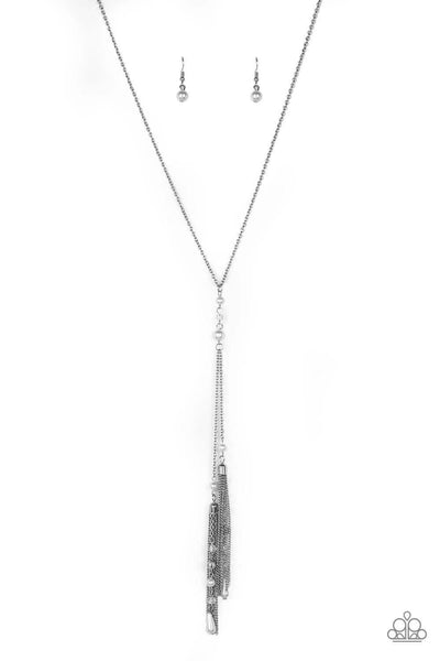 Paparazzi - Timeless Tassels - Silver Necklace - KC'S Bling Shop