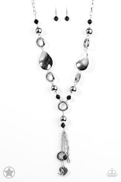 Paparazzi - Total Eclipse Of the Heart - Silver Necklace - KC'S Bling Shop