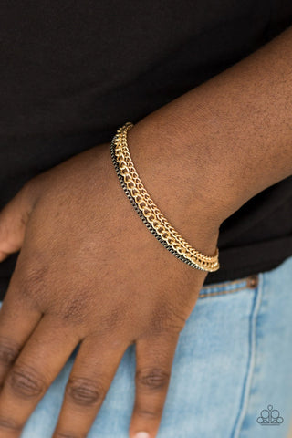 Paparazzi - Industrial Icon - Gold Bracelet - KC'S Bling Shop