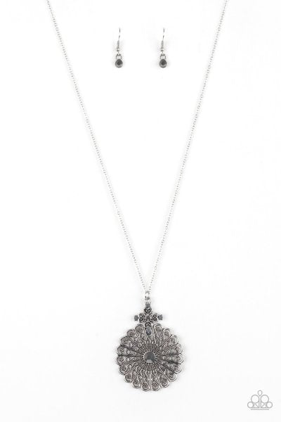 Paparazzi - Walk On The WILDFLOWER Side - Silver Necklace - KC'S Bling Shop